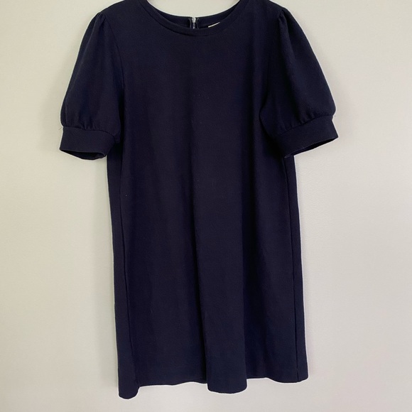 ❌SOLD❌ LOFT Navy Puffed Sleeve Dress - Picture 4 of 6